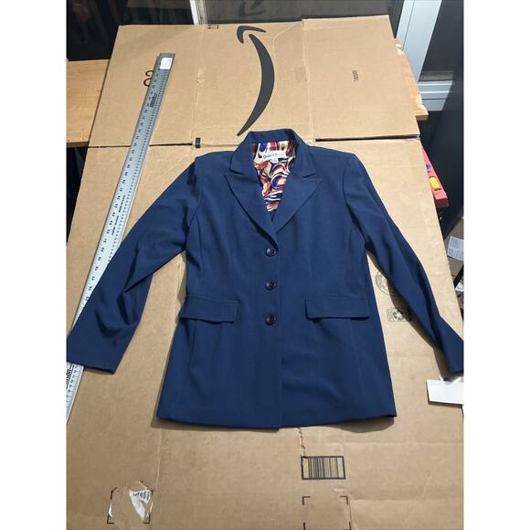 Danny Nicole Blue Navy Blazer Coat Dress Jacket Size 8 NWT, Women's‎ Workwear - Picture 1 of 9